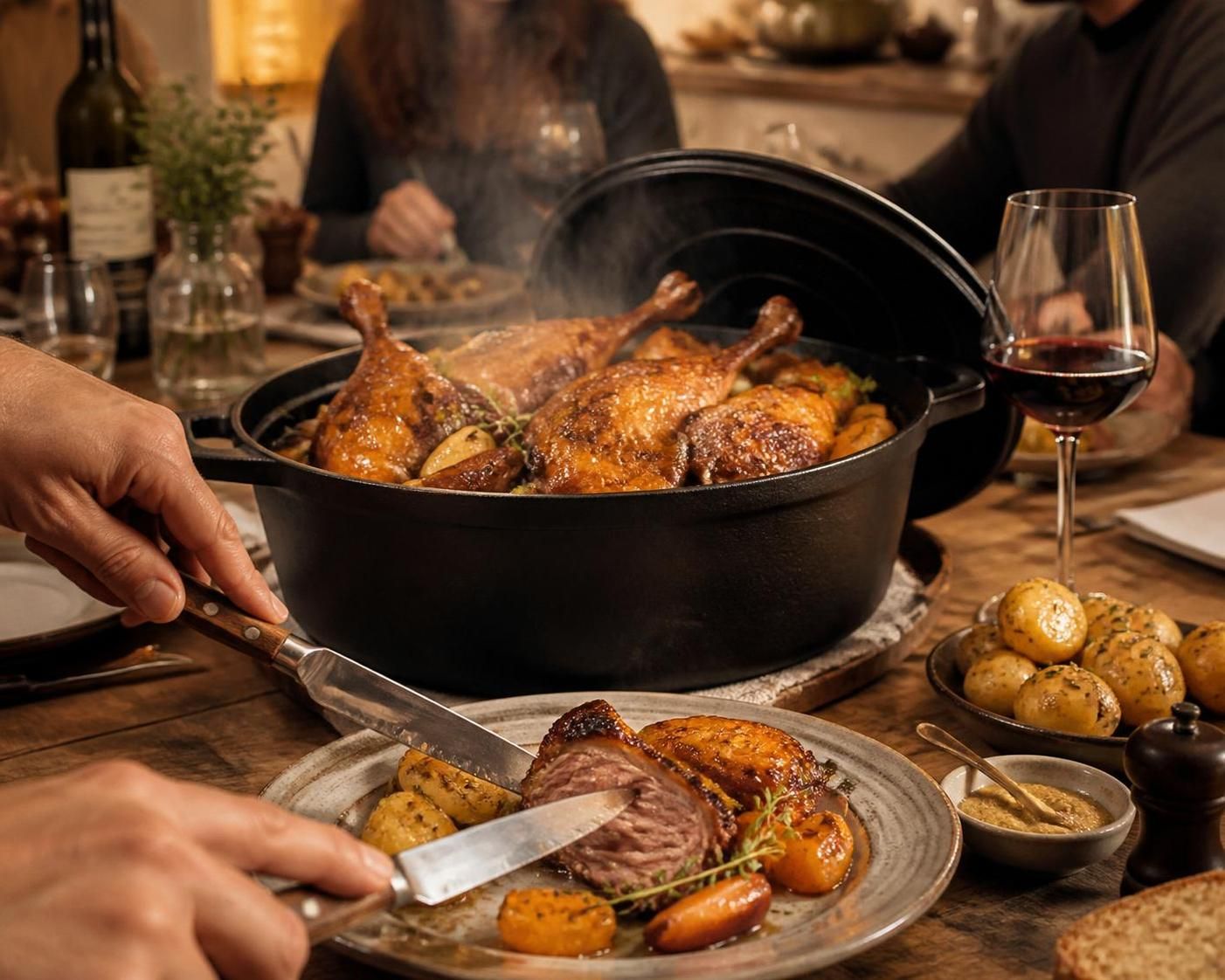 découvrez le guide pratique pour réussir la cuisson des cuisses de canard dans une cocotte en fonte, avec des conseils précis pour un résultat tendre et savoureux.