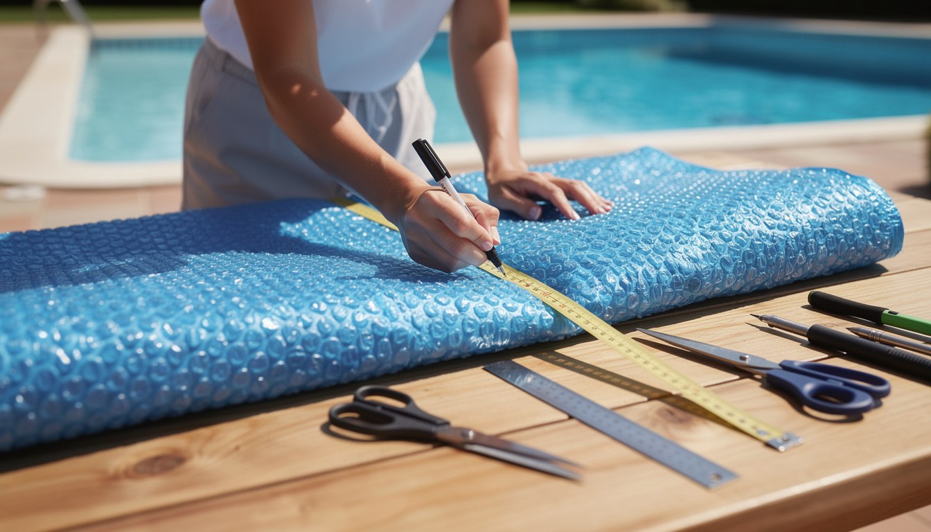apprenez à coudre facilement une bâche à bulle pour piscine grâce à notre guide étape par étape, idéal pour protéger et prolonger la vie de votre piscine.