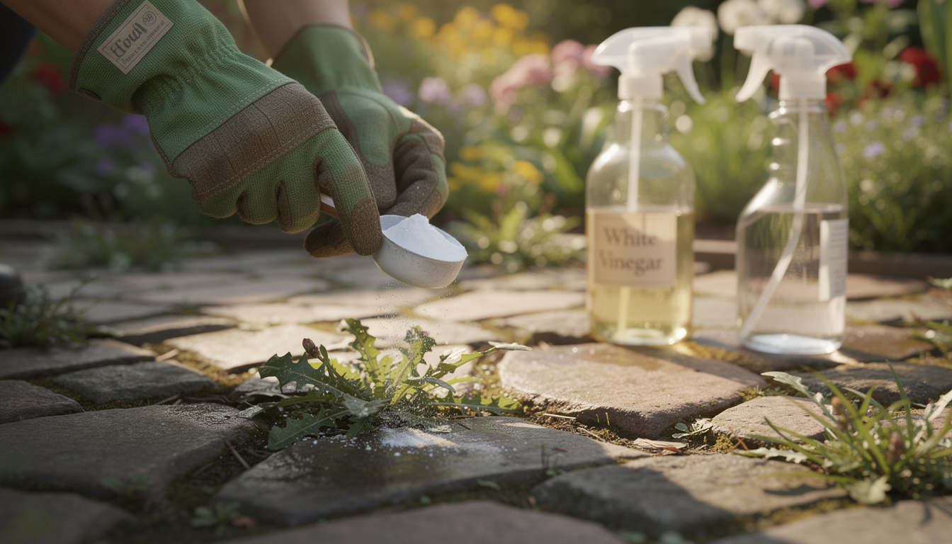 découvrez le dosage idéal du mélange bicarbonate de soude et vinaigre blanc pour un désherbage naturel efficace et écologique. apprenez comment préparer et utiliser ce mélange maison pour éliminer les mauvaises herbes sans produits chimiques.