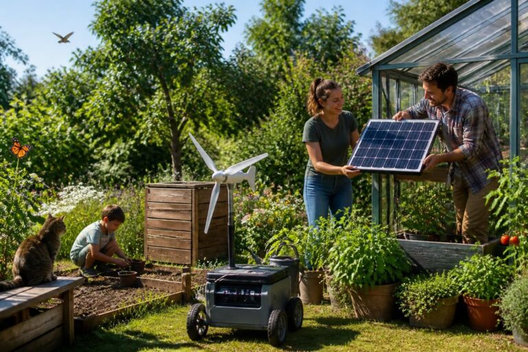 découvrez des solutions mobiles pour une autonomie énergétique au jardin, alliant écologie et durabilité pour créer un écosystème naturel et responsable.