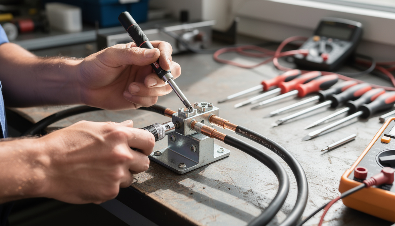 découvrez comment raccorder deux câbles de 16mm² en toute sécurité, étape par étape, pour éviter tout risque électrique et garantir une connexion fiable.