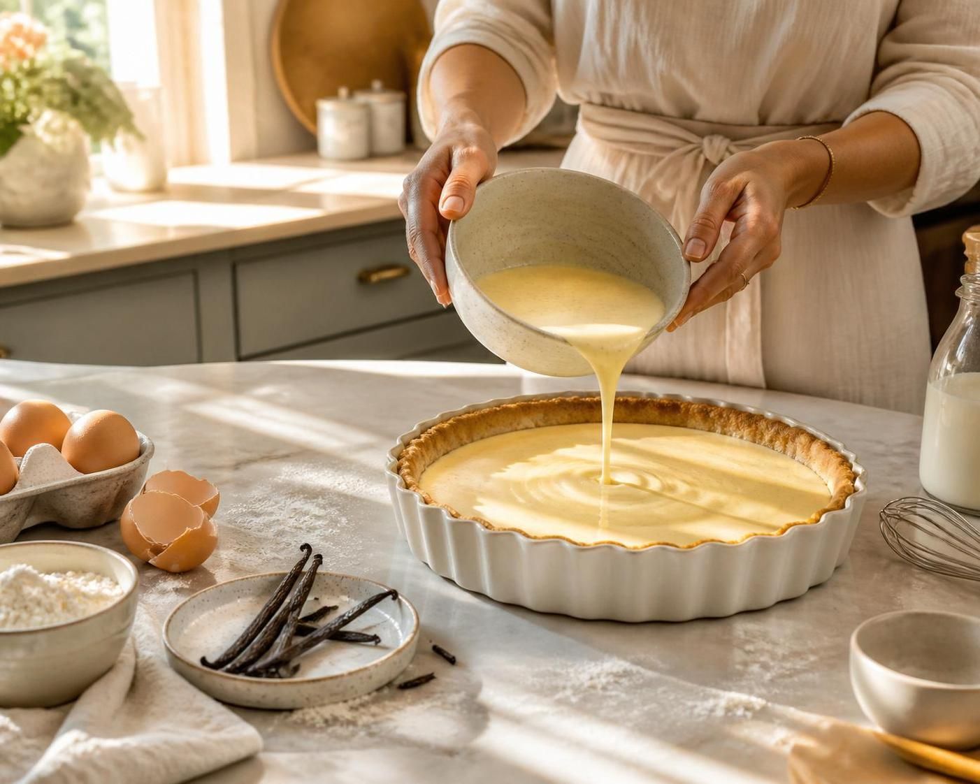 découvrez les astuces de cyril lignac pour réussir un flan pâtissier ultra crémeux, fondant et délicieux à chaque préparation.