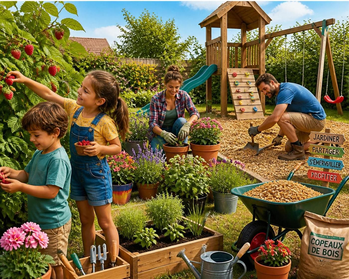 découvrez notre guide pratique pour créer un jardin magique, sécurisé et ludique, où vos enfants pourront s'amuser, explorer et s'épanouir pleinement en plein air.