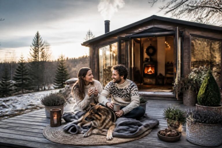 découvrez le chalet de jardin chauffé, un espace cosy et chaleureux pour profiter de votre havre de paix toute l'année, à l'abri des intempéries et des saisons.