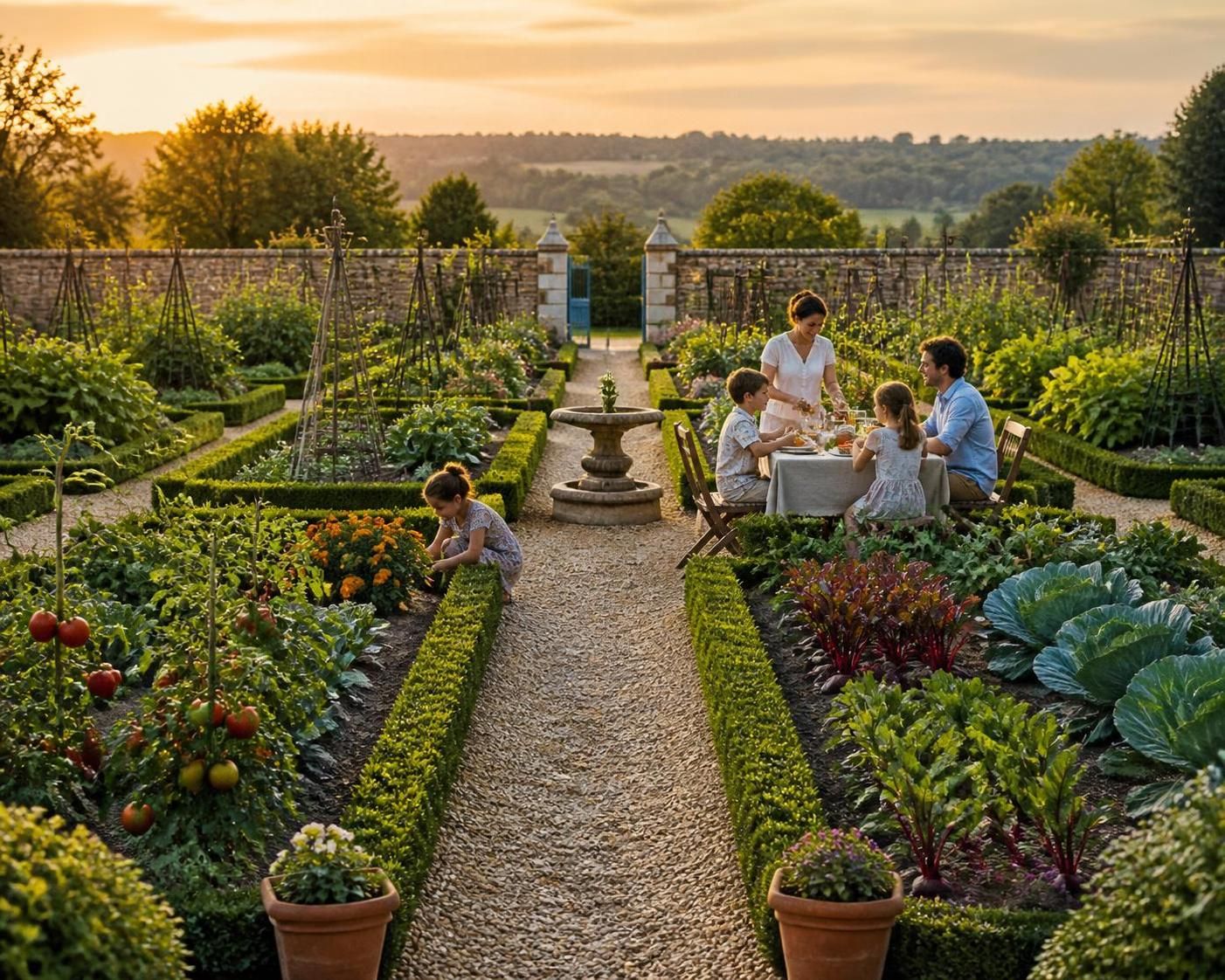découvrez comment le design esthétique d’un potager à la française associe élégance et fonctionnalité, tandis que l’éclairage décoratif met en valeur vos espaces verts pour un jardin sublime et accueillant.
