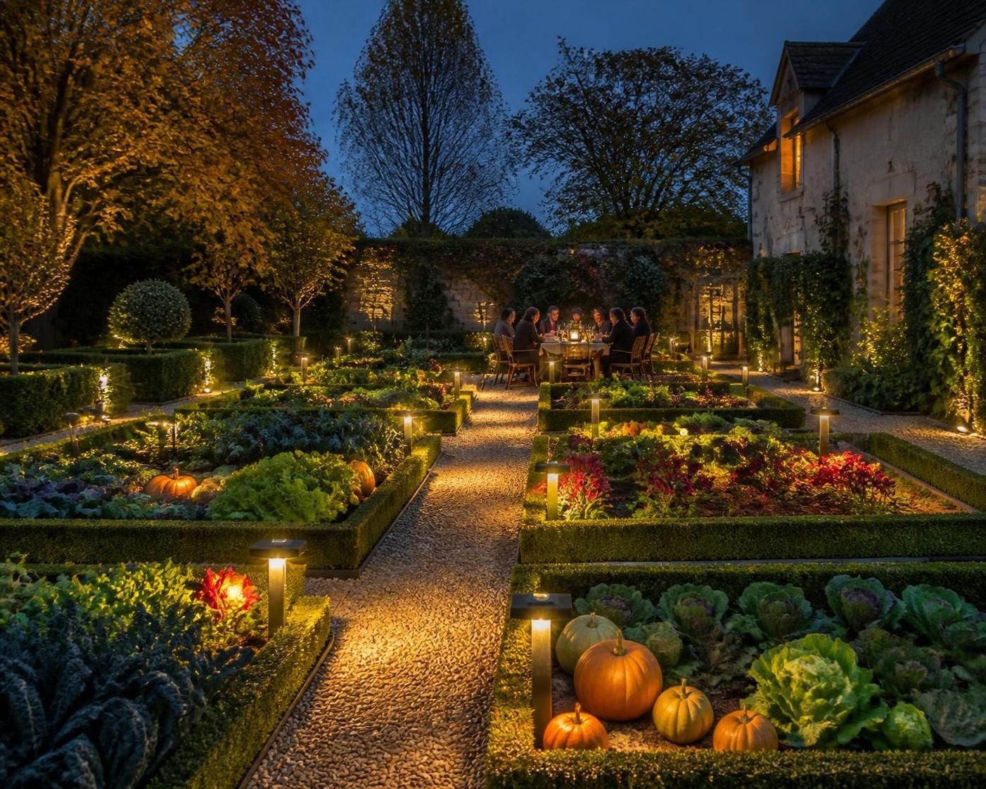 découvrez comment le design esthétique d’un potager à la française associé à un éclairage décoratif peut sublimer vos espaces verts, alliant élégance et fonctionnalité pour un jardin raffiné.