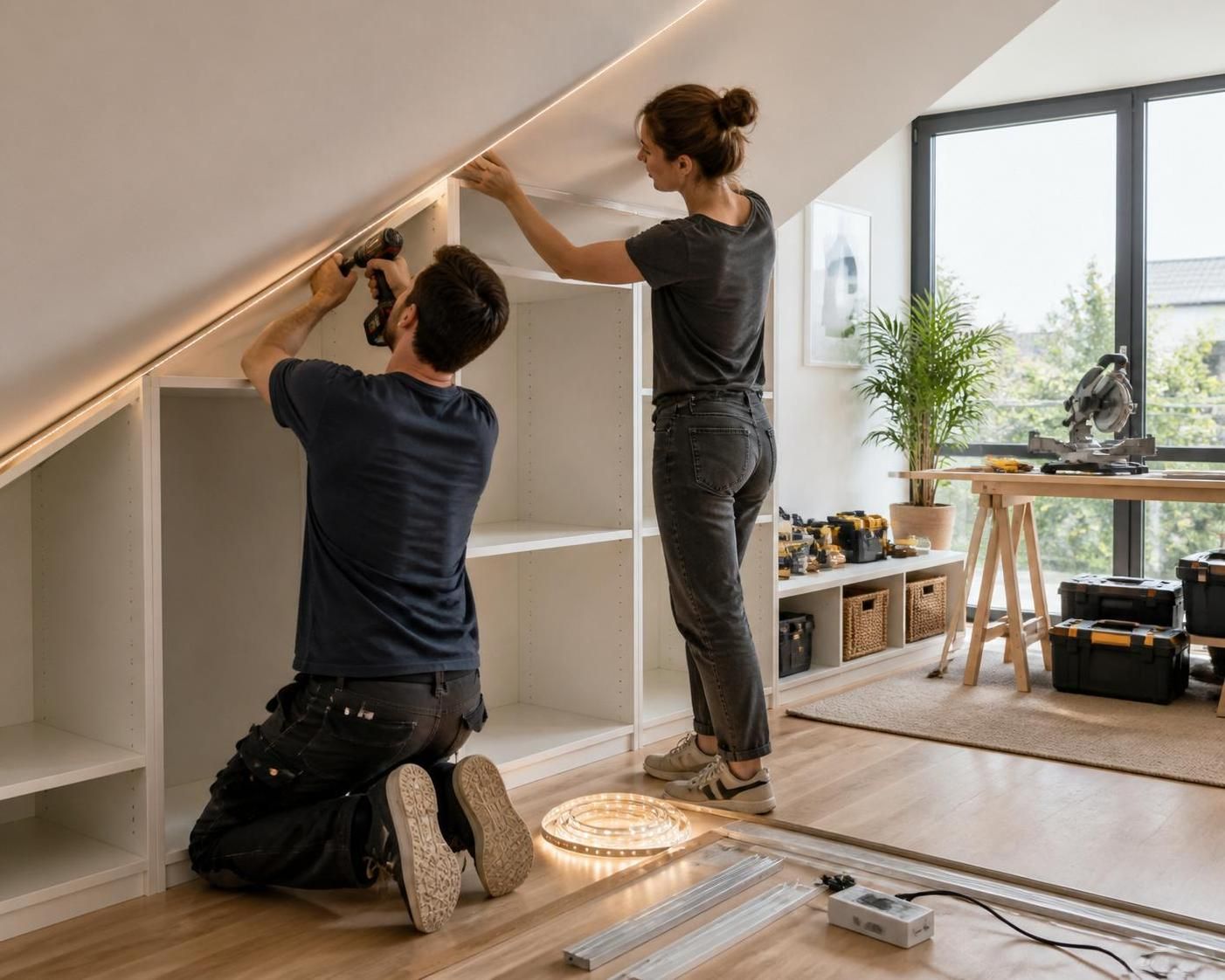 découvrez comment créer un dressing sous pente sur mesure facilement grâce à nos astuces pratiques et conseils pour optimiser chaque espace de votre pièce.