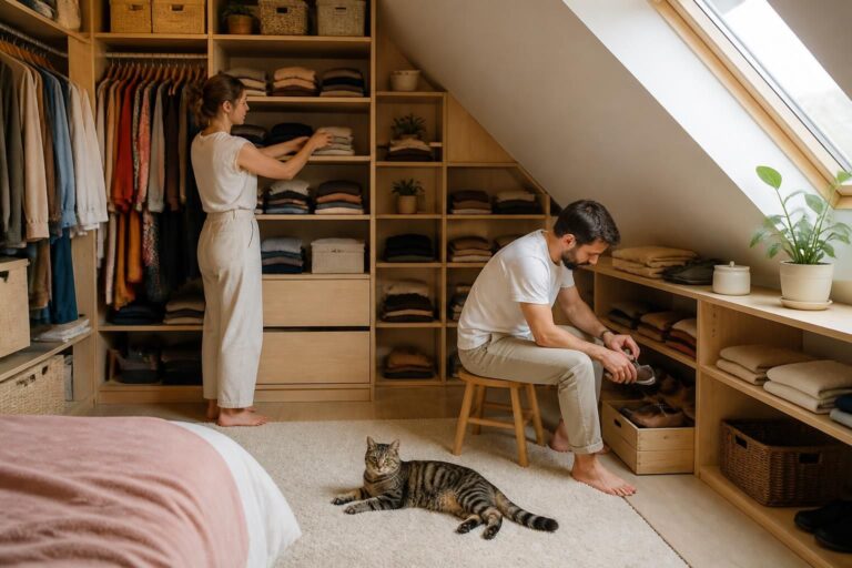 découvrez comment créer facilement un dressing sur mesure sous pente pour optimiser votre espace avec style et fonctionnalité.