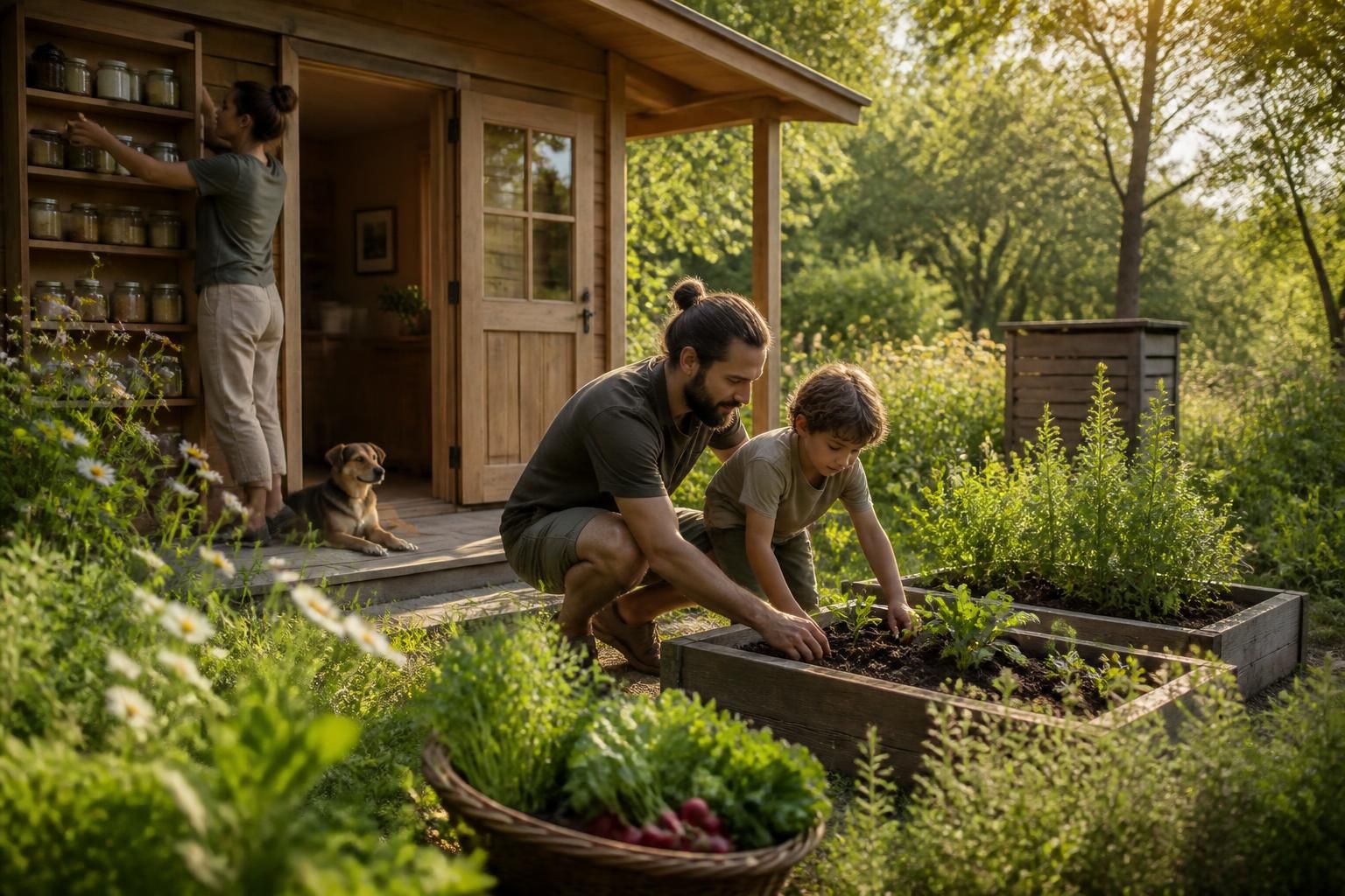 découvrez comment un chalet en bois de 20 m² peut enrichir votre art de vivre durable en cultivant, conservant et partageant vos ressources de manière écologique et responsable.