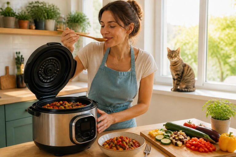 découvrez la meilleure ratatouille au cookeo, une recette express et savoureuse à réaliser facilement. parfaite pour un repas gourmand et rapide à préparer.