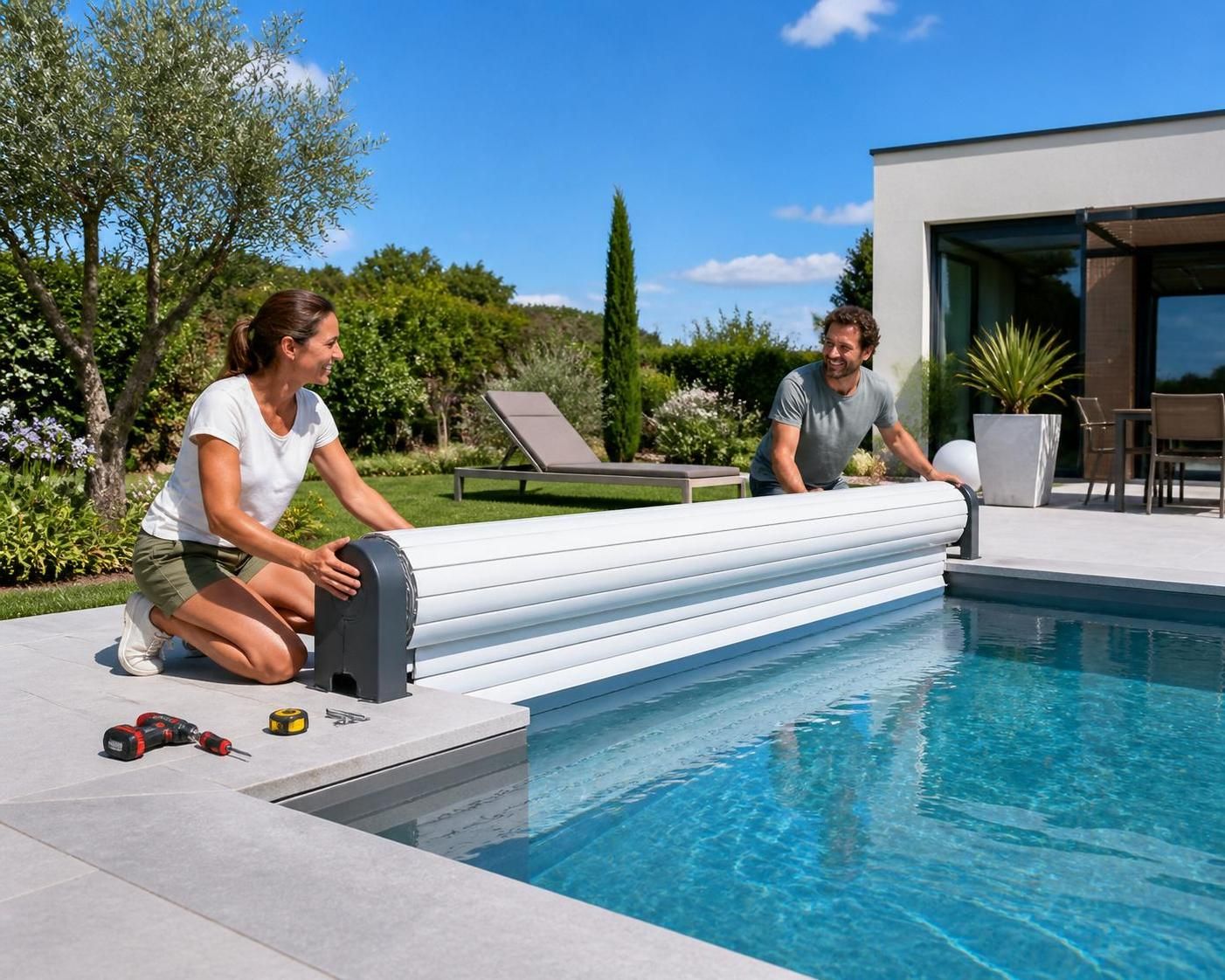 découvrez comment les volets roulants de piscine à batterie révolutionnent la sécurité de votre bassin avec une installation facile et une autonomie optimale.