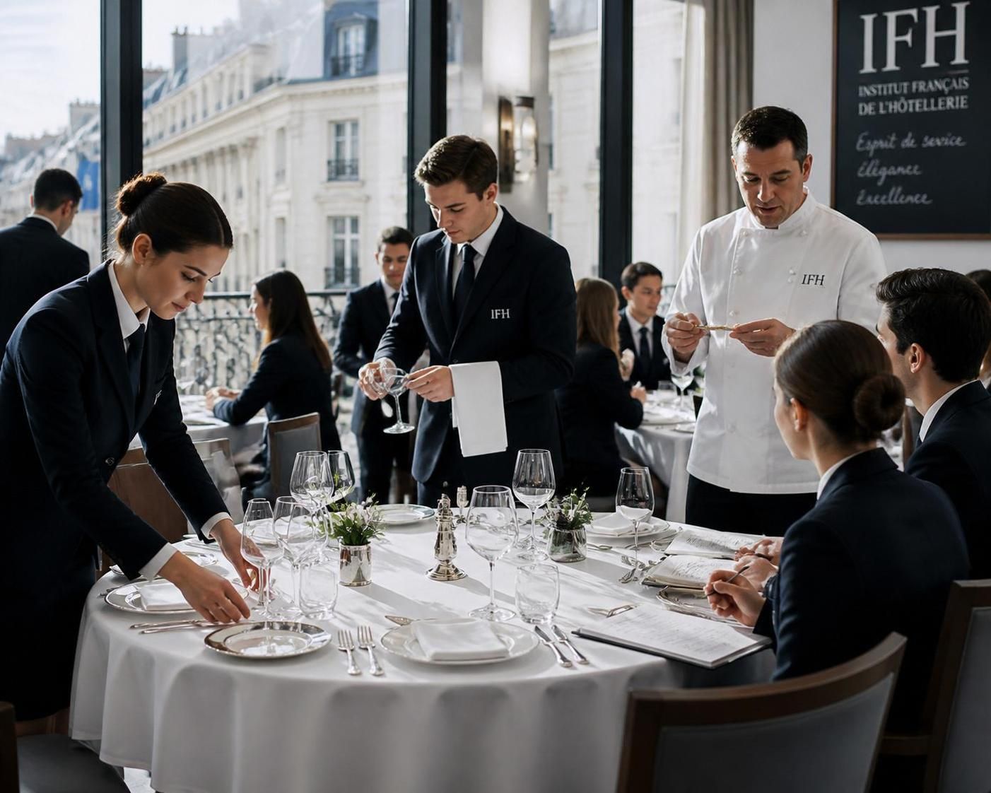 l'ifh, première école hôtelière business de paris, forme les futurs talents du luxe et de la gastronomie grâce à un enseignement d'excellence alliant savoir-faire et innovation.