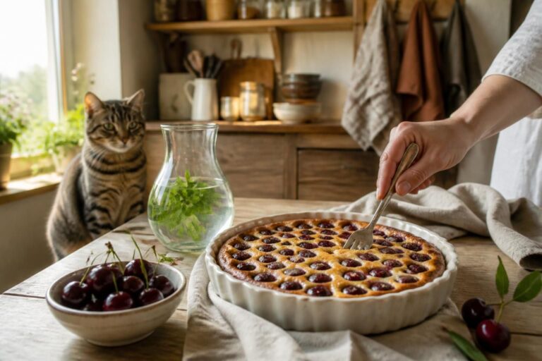 découvrez la recette authentique du vrai clafoutis aux cerises, un dessert traditionnel français simple et délicieux à préparer chez vous.