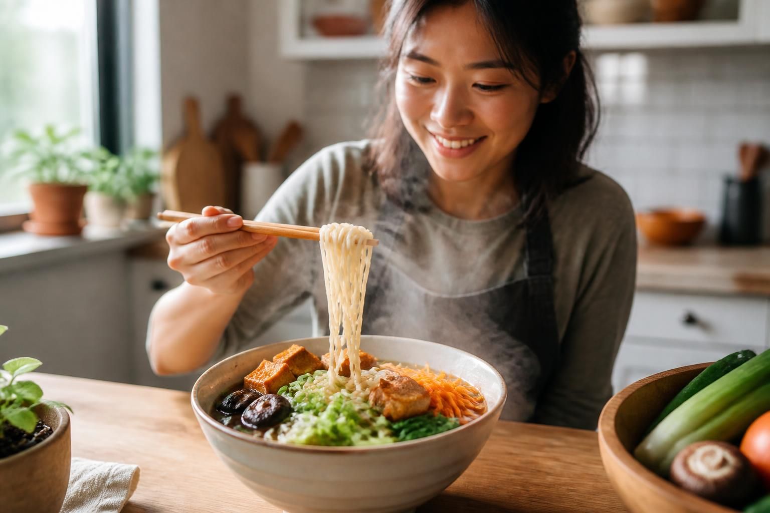 découvrez un ramen végétarien savoureux prêt en moins de 30 minutes, une expérience culinaire rapide et délicieuse à ne pas manquer.