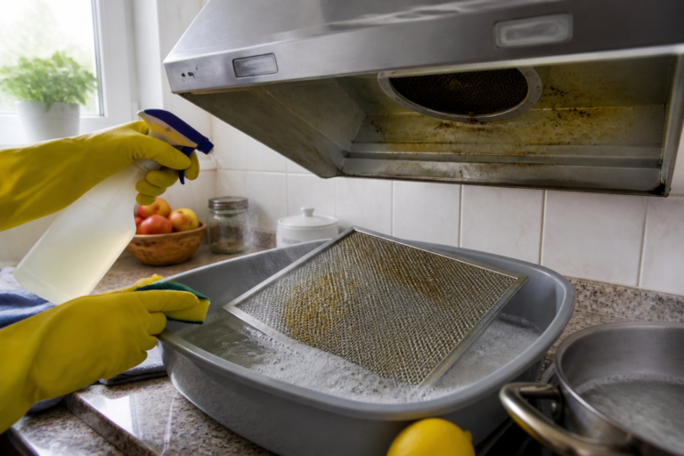 Comment nettoyer une hotte de cuisine pleine de graisse