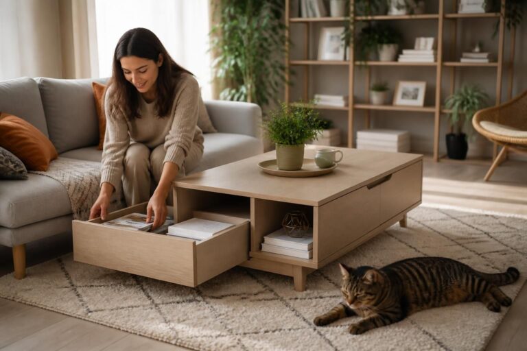 découvrez nos conseils pour bien choisir une table basse avec rangement et optimiser l'espace de votre salon avec style et praticité.