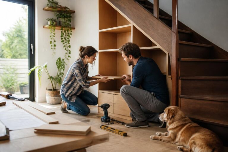 découvrez comment créer facilement un meuble sous escalier sur mesure pour optimiser votre espace avec style et praticité.