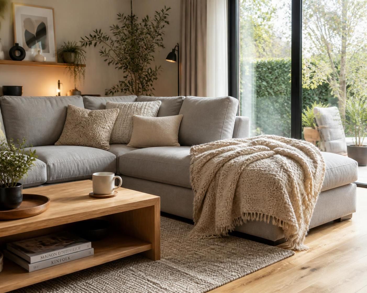 découvrez comment disposer un plaid sur un canapé d’angle pour créer une ambiance cosy et tendance dans votre salon grâce à nos conseils déco simples et efficaces.