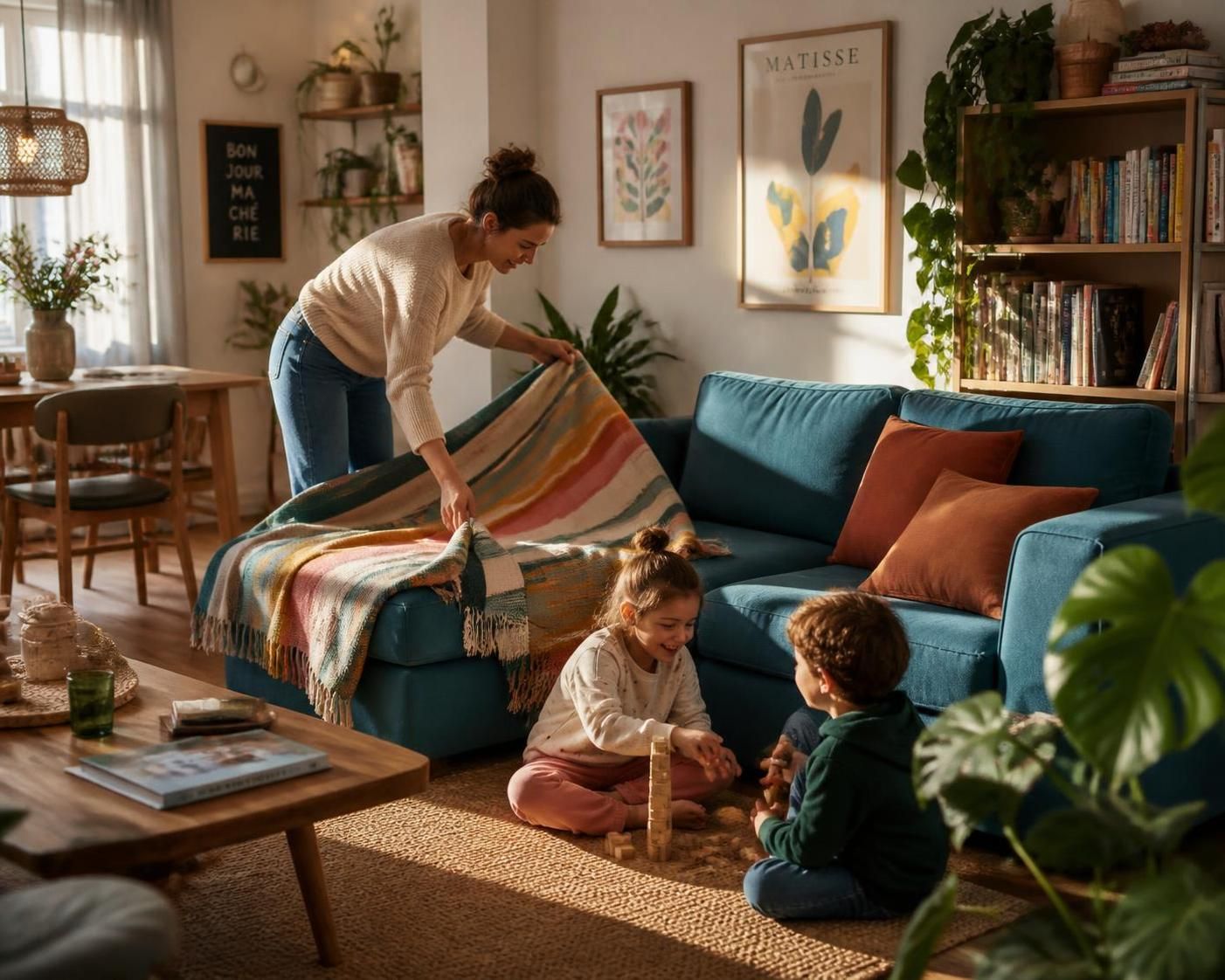 découvrez comment draper un plaid sur votre canapé d’angle pour créer une ambiance cosy et tendance, alliant confort et style dans votre salon.