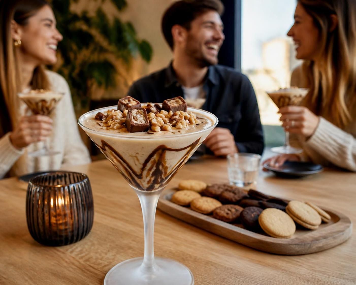 découvrez ma version bistronomique revisitée du cocktail au bonbon snickers, un mélange gourmand et original pour surprendre vos papilles.