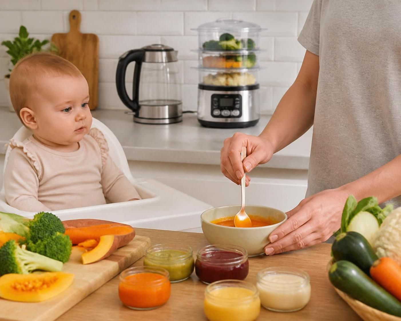 découvrez une recette simple et adaptée de purée pour bébé de 4 mois afin de réussir facilement les premières cuillères de votre tout-petit en toute sécurité.